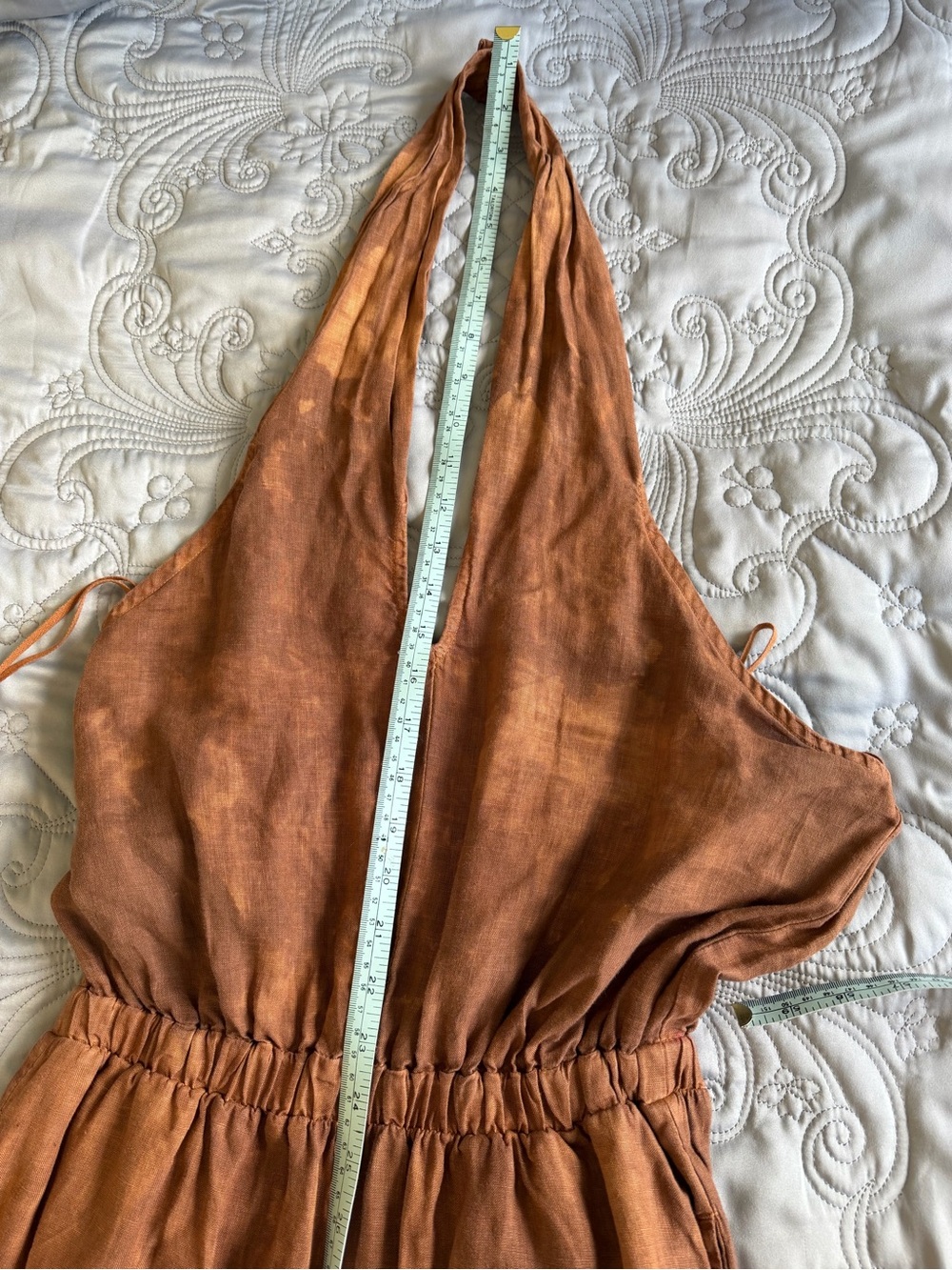 cloth & stone Rust Brown Sleeveless V-Neck Jumpsuit - Picture 13 of 15